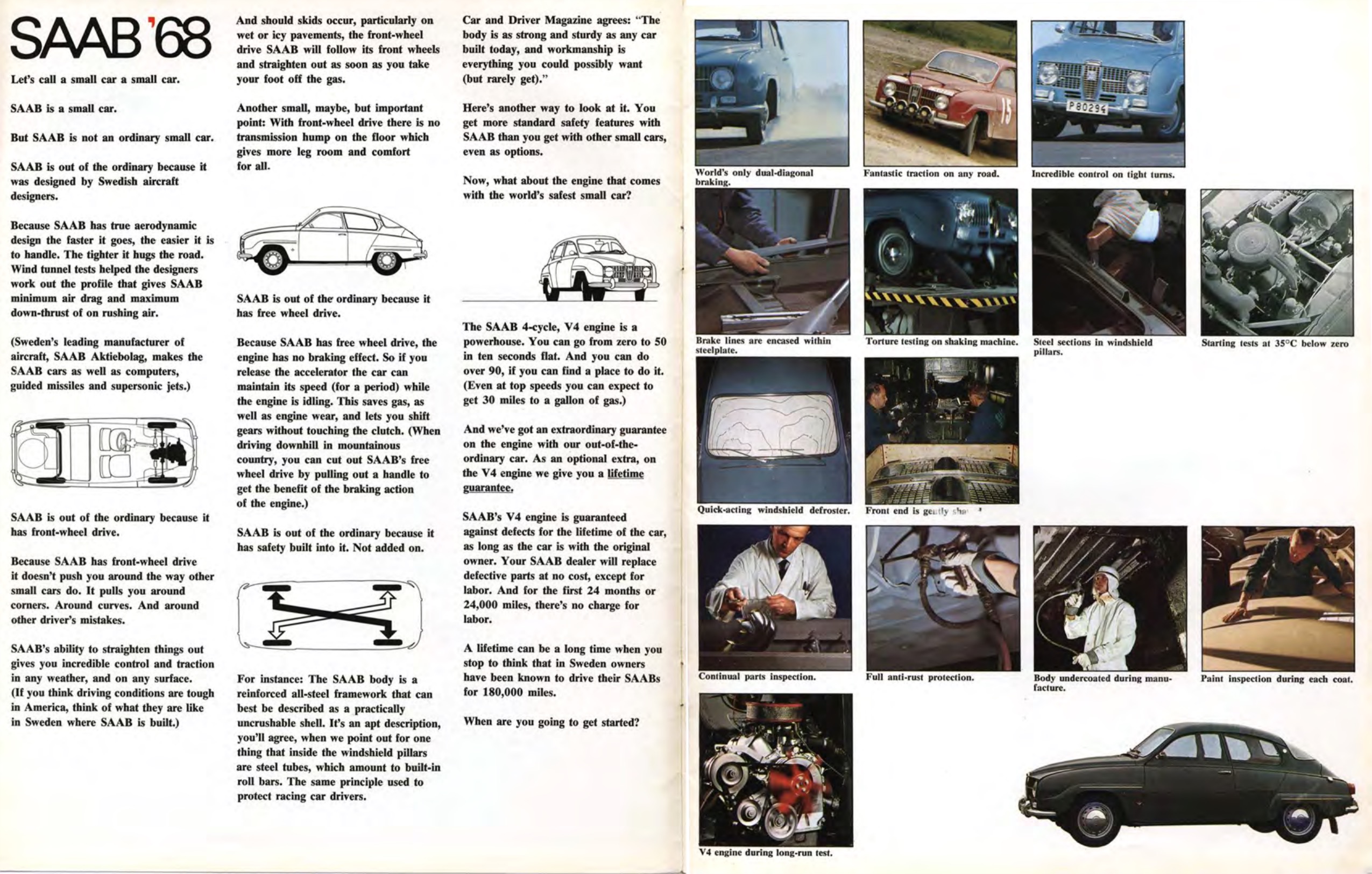1968 SAAB Full-Line Brochure Page 5
